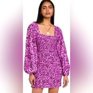 Free People, smock it yo me mini floral dress